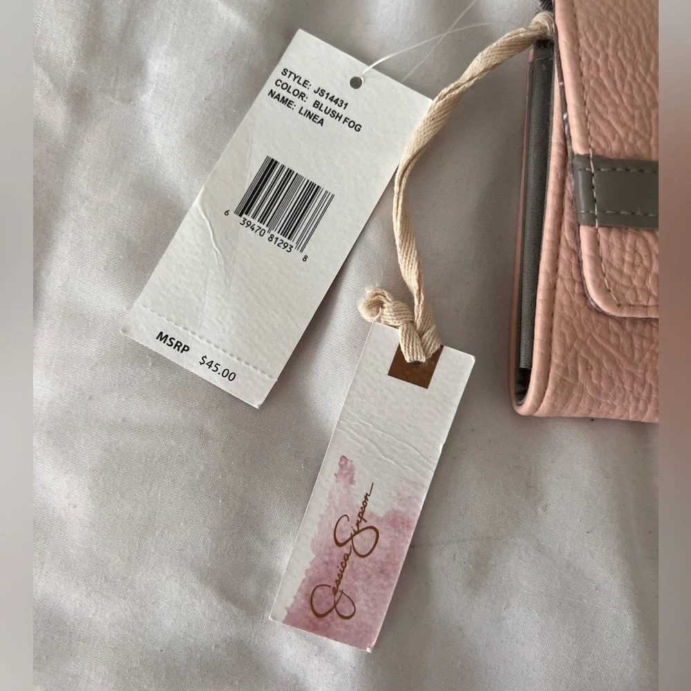 NWT Jessica Simpson Linea Wallet in blush fog - Picture 3 of 7